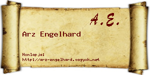 Arz Engelhard névjegykártya